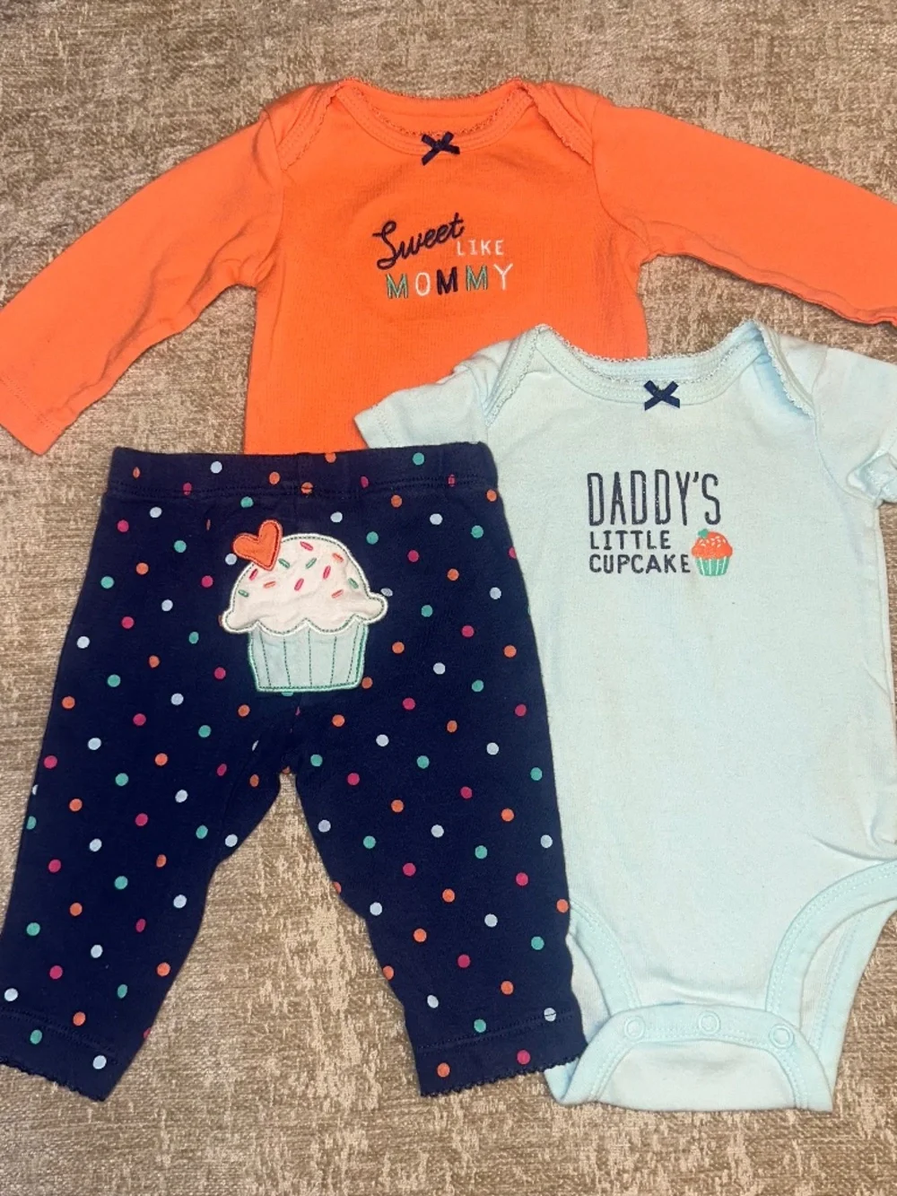 Cupcake Girls Carter’s Outfit Set size 3M vintage retired set
